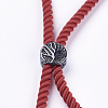Nylon Twisted Cord Bracelet Making MAK-F018-B-RS-6