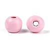 Spray Painted Round Natural Schima Wood Beads WOOD-A018-6mm-31-3
