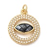 Brass Micro Pave Cubic Zirconia Pendants KK-K385-044G-2