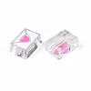 Valentine's Day Transparent Acrylic Beads X-ACRC-S039-11G-3