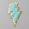 Lightning Bolt Computerized Towel Embroidery Polyester Iron on Patches PATC-WH0012-20C-1