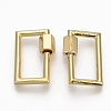Brass Screw Carabiner Lock Charms KK-T047-10G-2