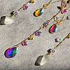 Spider Web & Spider Glass Beads Suncatchers HJEW-F027-15-4