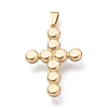 304 Stainless Steel Rhinestone Big Pendants X-STAS-O138-08G-2