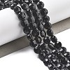 Natural Black Onyx(Dyed & Heated) Beads Strands G-C179-A10-02-1