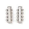 Non-Tarnish 4-Strands 304 Stainless Steel Slide Lock Clasps STAS-H402-35P-01-3