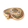 Brass Micro Pave Cubic Zirconia Pendants ZIRC-P092-037G-RS-4