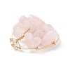 Natural Rose Quartz Pendants PALLOY-JF01449-01-3