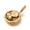 Brass Micro Pave Cubic Zirconia Pendents KK-R212-03G-03-2