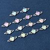 14Pcs 7 Colors Rack Plating Alloy Rhinestones Pendants FIND-FS0003-19-7