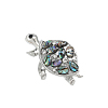 Turtle Abalone Shell/Paua Shell Brooch Pins PW-WG9DCD1-01-3
