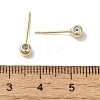 Brass Studs Earrings Finding KK-K383-04B-G-3