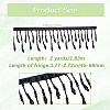 2Yards Polyester with Plastic Imitation Pearl Beads Tassel Ribbons OCOR-GF0004-99B-2