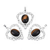 Natural Tiger Eye Pendants G-S274-12L-1