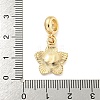 Rack Plating Alloy Enamel Flower European Dangle Charms FIND-B034-55G-4