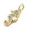 Brass Micro Pave Cubic Zirconia Pendants KK-Q029-02A-G-2