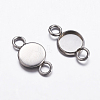 Tarnish Resistant 201 Stainless Steel Cabochon Connector Settings LS-STAS-P161-29-6.5mm-1