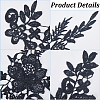 Gorgecraft 4 Pairs 2 Style Polyester Embroidery Flower Lace Appliques DIY-GF0009-06-6