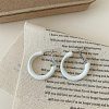 Alloy Epoxy Hoop Earrings FS-WG979F0-03-1