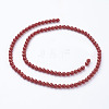 Dyed Round Natural Coral Beads Strands X-CORA-D029-4mm-1-2