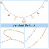 1Pc Summer Beach Alloy Shell Shape & Natural Shell Tassel Imitation Pearl Beaded Waist Chains for Women AJEW-CY0003-26-6