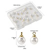 24Pcs ABS Plastic Imitation Pearl Charms KK-FS0001-78-4
