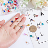 12Pcs 12 Color Glass Charms PALLOY-AB00038-3