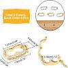 CHGCRAFT 8Pcs 2 Colors Brass Peanut Twister Clasp KK-CA0003-05-2