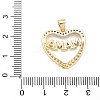 Mother's Day Brass Micro Pave Cubic Zirconia Pendants KK-Q055-02B-G-3
