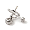 Rhodium Plated 925 Sterling Silver Locket Style Planet Pinch Bails STER-NH0001-55A-P-4