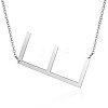 Non-Tarnish 201 Stainless Steel Initial Pendants Necklaces NJEW-S069-JN003D-E-1