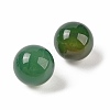 Natural Green Onyx Agate No Hole Sphere Beads G-K353-04D-27-3