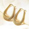 201 Stainless Steel Hoop Earrings EJEW-Q026-08G-2