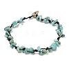 Chip Natural Amazonite Beaded Anklets AJEW-PH01371-09-1