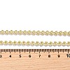 Brass Heart Link Chain Necklaces NJEW-M108-27G-3