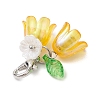 8Pcs Flower Acrylic Pendant Decorations HJEW-JM02792-5