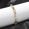 304 Stainless Steel Rhinestone Cup Chain Bracelets for Women BJEW-F488-26C-G-2