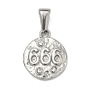 Textured 304 Stainless Steel Pendants STAS-A140-02P-6-1