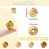 100Pcs 2 Colors Bicone Unfinished Natural Wood Beads WOOD-YW0001-78-2