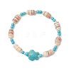 3Pcs Natural Freshwater Shell Beaded Stretch Bracelets BJEW-JB11804-3