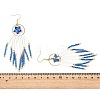 Star Glass Seed Beaded Dangle Tassel Earrings EJEW-MZ00777-01-5