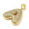Brass Micro Pave Cubic Zirconia Pendants KK-E061-03G-01-2