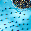 Electroplate Transparent Glass Beads Strands EGLA-LT0001-02B-7