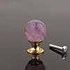 Metal & Natural Amethyst Drawer Knobs PW-WG57F80-04-1