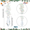 8Pcs Glass Pendants PALLOY-SP00008-2