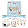 Alloy Enamel Star & Moon Pendant Locking Stitch Markers HJEW-AB00041-2