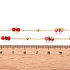 Handmade Glass Round Link Chains CHS-T006-31G-3