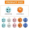 150Pcs Opaque Acrylic Beads MACR-YW0004-21A-3