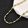2MM Brass Column Link Chain Necklaces NJEW-M108-02G-1