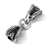 Tibetan Style 304 Stainless Steel Spring Gate Rings FIND-Z046-03AS-02-1